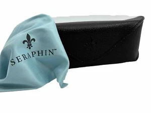 NEW Seraphin Semi Soft Eyeglasses Clamshell Case Magnetic With Microfiber Cloth - Picture 1 of 7