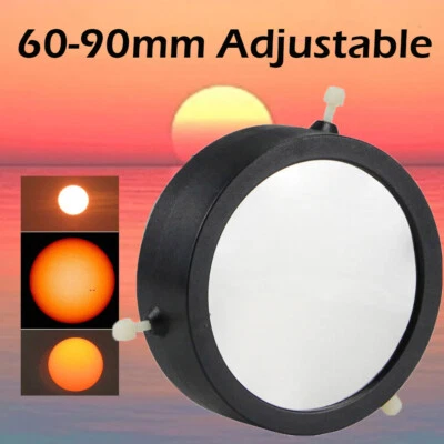 60-90mm Adjustable Solar Filter Sun Film Telescope Accessories For Sun Observing - Image 1 of 4