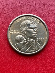 2000 D Sacagawea One Dollar US Liberty Gold Color Coin.Denver Mint