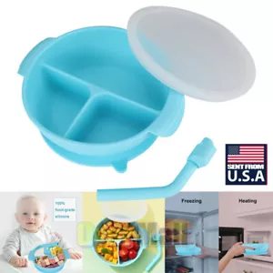 Platos de silicona para niños pequeños, placas de succión para bebé - Imagen 1 de 13