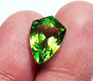 Piedra preciosa suelta de peridoto natural suelta de 8 a 10 quilates corte elegante certificado R178 - Imagen 1 de 8