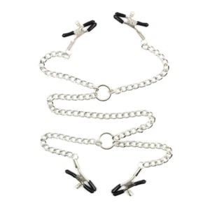 UK Breast Nipple Clamps Clips Labia Clit SM Bondage Sex-toys for Couple Women - Picture 1 of 21