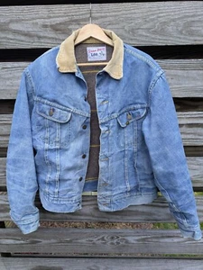 Lee Storm Rider 70s Denim Jacket - Wool lined (horizontal stripes) - Large - Picture 1 of 8