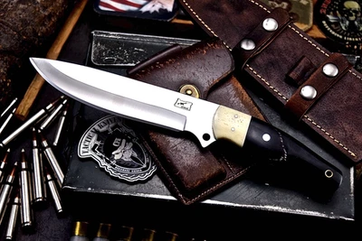 CFK IPAK ручной работы D2 заказ верблюжья кость бизон рог охоты Skinner кемпинг нож - Изображение 1 из 4