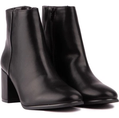 LEER Lane Bryant 10 Botines Anchos Cuero Sintético Tacón Bloque Negro 10W Foto 1 de 4