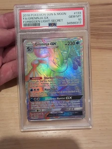 PSA 10 GRENINJA GX 133/131 FULL ART SECRET FORBIDDEN LIGHT POKEMON - Picture 1 of 3