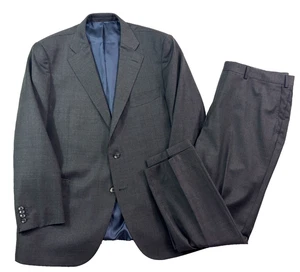 Suitsupply 60R US 50R 40x30 Slim 2pc Charcoal Pant Suit Lazio Brescia Wool - Picture 1 of 23