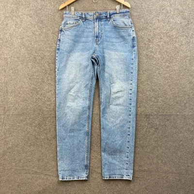 Algodón On Jens Para Hombres 30 Delgado Recto Azul Denim Algodón Tiro Medio Cremallera 8503 Foto 1 de 4