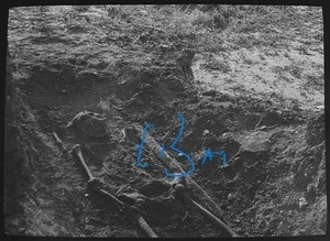 Photo MITCHAM SURREY SAXON CEMETERY NO10 1918 Magic Lantern Slide ARCHAEOLOGY - Picture 1 of 5
