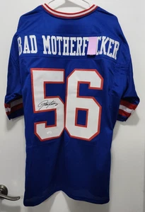 LAWRENCE TAYLOR signiertes Giants individuelles Trikot "BAD MOTHERF#CKER" Namensschild JSA - Bild 1 von 7