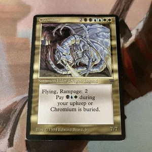 Legends XL Chromium Magic The Gathering First Edition Plaid Used Card - Picture 1 of 10