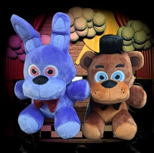 Jazwares FNAF Classic Freddy 8 Zoll Plüsch und Bonnie Plüsch mit GITD Augen 2025 NEU - Bild 1 von 1