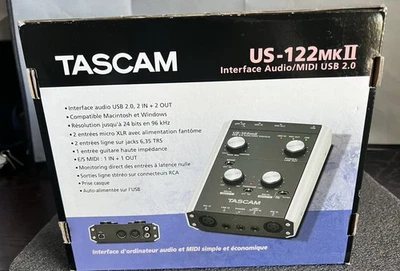Tascam US-122MK II USB 2.0 2-channel Audio/MIDI Interface with Box - Image 1 of 4