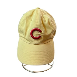 Vintage Chicago Cubs Adjustable Hat Yellow Cap Twins Enterprise MLB OSFA - Picture 1 of 9