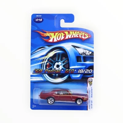 Hot Wheels '69 Pontiac GTO 18/187 - Red - 2005 Mainline A - Image 1 of 3