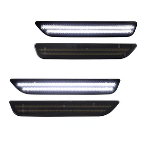 For 2010-2014 Ford Mustang Smoked Lens Front & Rear LED Side Marker Lights 4PCS - Picture 1 of 6