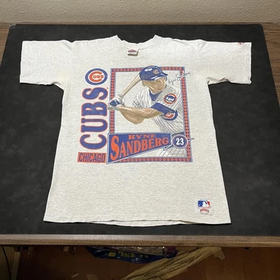 Vintage Chicago Cubs Shirt Mens Large MLB Baseball Ryne Sandberg Graphic 90s - Image 1 of 4