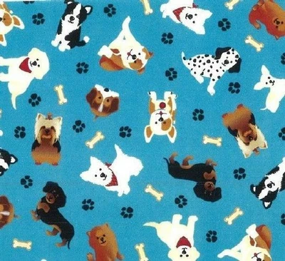 TIMELESS TREASURES Happy Pups Cotton Fabric Dog Hi Fashion Bones By the Yard