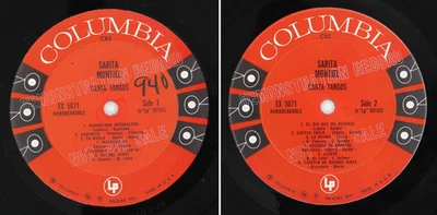 1962 Sarita Montiel Canta Tangos Spanish Demonstration Promo LP Columbia EX 5071 - Image 1 of 4