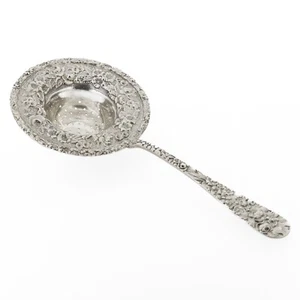 Stieff Repousse Sterling Silver Tea Strainer - Picture 1 of 15