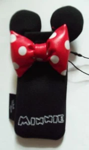 Funda de Teléfono Móvil Pequeña Negra y Roja con Detalle Disney Minnie Mouse - Imagen 1 de 1