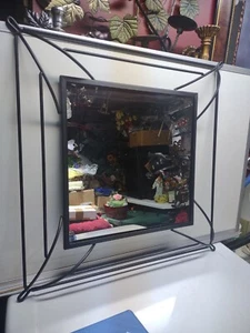 Home Interiors Iron Black Mirror 23 1/2"x 23 1/2". - Picture 1 of 8