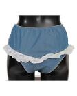Ermanno Scervino Lace Slip Denim Bottom Underwear  - Blue -Size 2