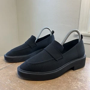 Steven New York Brynn Chunky Knit Loafers Women’s 8M Lug Sole Black Steve Madden - Picture 1 of 12