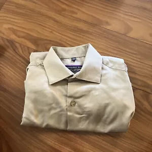 Geoffrey Beene Brown Mens Size 14 1/2 (32/33) Collared Shirt No Iron Classic Fit - Picture 1 of 5