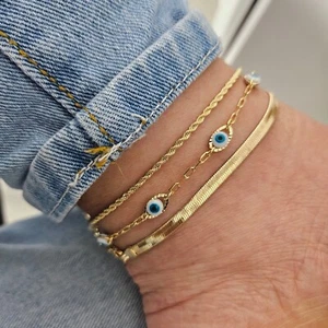 Evil Eye Fußkettchen, Schutz Fußkettchenset, Sommer Fußkettchenset - Bild 1 von 5