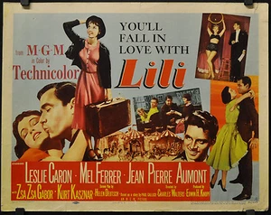 LILI 1953 ORIGINAL 22X28 MOVIE POSTER LESLIE CARON MEL FERRER ZSA ZSA GABOR - Picture 1 of 1