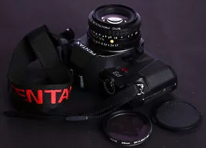 Pentax P3 35mm SLR Film Camera c/w smc Pentax-A 50mm f/1.7 Lens Kit - Nr Mint - Picture 1 of 10