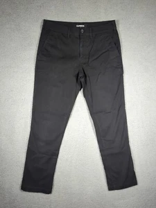Express Slim Fit Stretch Pants Mens Size 29x30 Flat Front Pants - Black - Picture 1 of 13