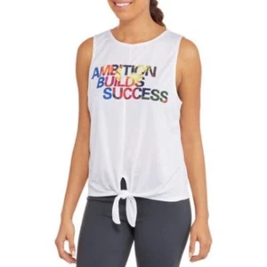 Energie Active Tank Top Women Size L Tie-Front Sleeveless Mesh Shirt NEW $29 - Picture 1 of 10