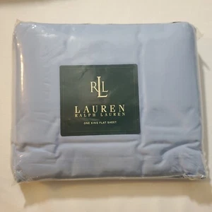 VINTAGE Lauren Ralph Lauren One King flaches Laken 250 Fadenzahl Baumwolle einfarbig - Bild 1 von 4