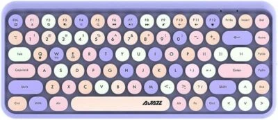 Computer Bluetooth Keyboard Mini Compact Retro Round 84 Keys for PC Laptop Mac - Image 1 of 4