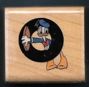 O DONALD DUCK CRUISE PORTHOLE ALPHABET LETTER DISNEY RUBBER STAMPEDE 497-C Stamp - Picture 1 of 3