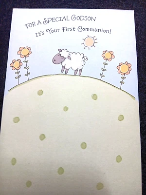 Godson First Communion Card w/Envelope - Image 1 of 2