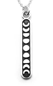 Collar fase lunar plata esterlina 925 #C51 - Imagen 1 de 6