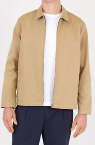 Sunspel Jacket Harrington Size Mens UK S 100% Cotton Lightweight Coat - Stone