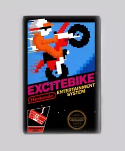 EXCITEBIKE - 2""x3"" KÜHLSCHRANKMAGNET (Nintendo nes Videospiel Box Art - Bild 1 von 2