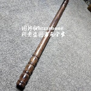 Barra de entrenamiento de arte de kung fu palo de madera maciza de ébano de 23,6" juguete de mano - Imagen 1 de 3