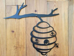 Bienenstockhammer im Baum Metallkunst - Bild 1 von 4