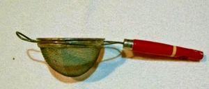 Vintage Androck 9 1/2" Rot Holzgriff Handsieb Gittersieb (Sieb 3") - Bild 1 von 6
