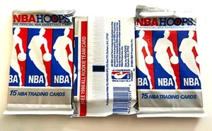 3---1990-91 HOOPS BASKETBALL Packs UNOPENED SERIES 1 - Picture 1 of 1