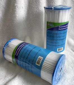 2 Schwerlast Sediment Plissee Big Blue Ersatzfilter Universal 10" x 4,5" - Bild 1 von 3