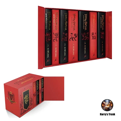 Harry Potter 20th Anniversary Gryffindor House Boxset (Books 1-7) Extras-New - Image 1 of 4