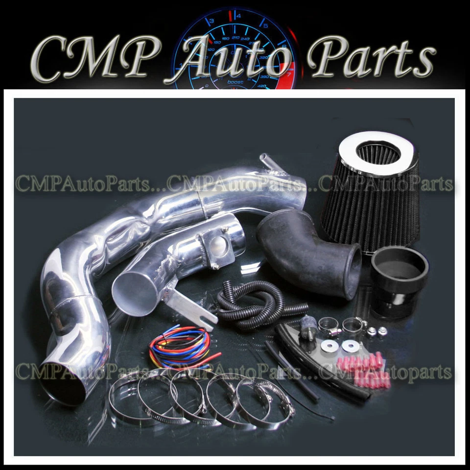 ЧЕРНЫЙ подходит 2008 2009-2014 MITSUBISHI LANCER 2.0 2.0L 2.4 2.4L холодный воздухозаборник набор - Изображение 1 из 1