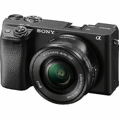 Sony Alpha A6400 24.2MP Mirrorless Digital Camera with E PZ 16-50mm f/3.5-5.6 OSS Lens - Black