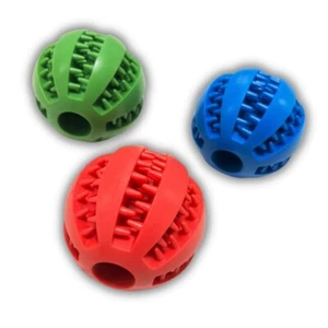 "Paquete de 3 bolas de juguete para limpieza de dientes Dogbed4less, diámetro de 2,75"" - dispensador de golosinas" - Imagen 1 de 6
